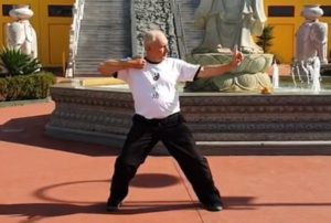 Teacher demonstrating Qigong